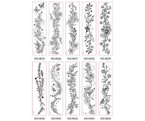INF Tattoos Temporaires Fleurs Sauvages - Ensemble de 10 Feuilles
