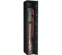 Infac Safe SD5 Armoire forte pour Armes en Acier | 4 Armes avec lunette + 1 dans la porte | Coffre intérieur | Serrure à clé