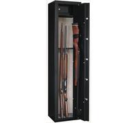 Infac Safe SD7 Armoire forte pour Armes en Acier | 6 Armes avec lunette + 1 dans la porte | Coffre intérieur | Serrure à clé