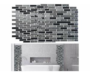 Infactory 10 dalles murales adhésives - 26 x 26 cm - Mosaïque Granit & Carrelage