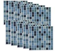 Infactory 10 mosaïques autocollantes pour carrelage "Aqua"