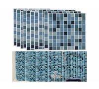 Infactory 10 mosaïques autocollantes pour carrelage "Aqua"