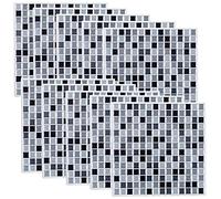 Infactory 10 mosaïques autocollantes pour carrelage "Gris"