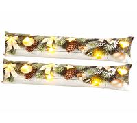 Infactory 2 coussins de porte à 7 LED avec motifs de Noël - 90 x 20 cm