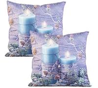 Infactory 2 coussins LED à motif Bougies