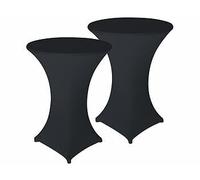 Infactory 2 housses extensibles pour tables hautes mange-debout - coloris anthracite