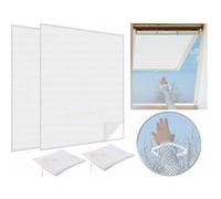 Infactory Moustiquaires 2 pièces avec fermeture à glissière – Blanc – Ajustable 180 x 150 cm