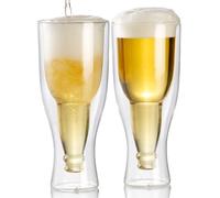infactory 2 verres à bière à double paroi - 33 cl