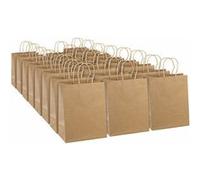 Infactory : 20 sacs cadeaux en papier kraft avec anse 27 x 12 x 21 cm G