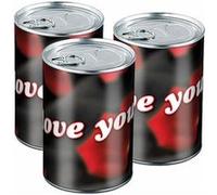 Infactory : 3 boîtes métalliques cadeau - I love You - Ø 78 x 111 mm G