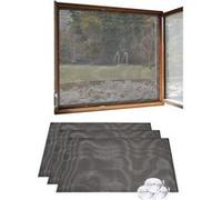 Infactory 3 moustiquaires pour fenêtre 130 x 150 cm