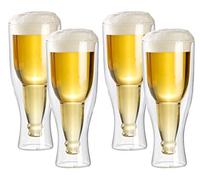 Infactory 4 verres à bière à double paroi - 20 cl