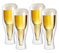 Infactory 4 verres à bière à double paroi - 33 cl