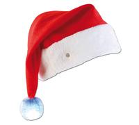 Infactory Bonnet de Père Noël à LED avec pompon lumineux couleur