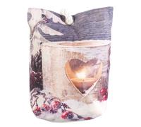 Infactory Coussin bloque porte à LED motif de bougie chauffe-plat - 20 x 14 cm