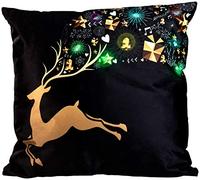 Infactory Coussin lumineux décoratif "Renne" 45 x 45 cm
