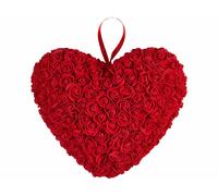 Infactory Cœur en roses artificielles 32 cm avec boîte cadeau