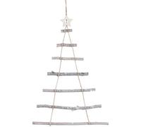 Infactory Échelle décorative en bois en forme de sapin de Noël