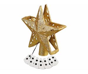 Infactory Étoile pour sapin de Noël avec projecteur LED - coloris doré