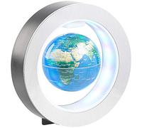 Infactory Globe terrestre 10 cm en lévitation avec anneau magnétique à éclairage LED multicolore