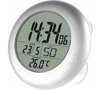Infactory Horloge numérique de salle de bain radio-pilotée avec thermomètre