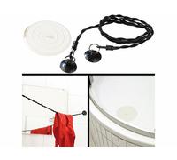 Infactory Kit de lavage et de séchage de linge avec corde à linge et bouchon universel