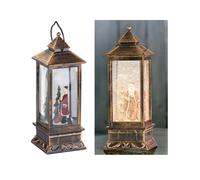 Infactory Lanterne LED sans fil à neige tourbillonnante et Père Noël