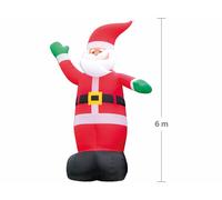 Infactory Père Noël géant avec gonflage automatique - 6 mètres
