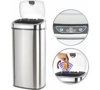 Infactory Poubelle automatique 68 L avec détecteur de mouvement & corps en aluminium