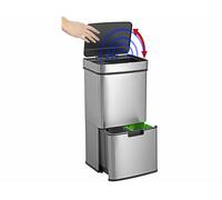 Infactory Poubelle automatique 72 L avec 4 compartiments