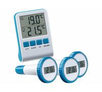 Infactory Récepteur radio LCD avec 3 thermomètres numériques pour étangs et piscines
