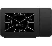 infactory Réveil à Projection Radio-piloté avec Double réveil et Thermo-hygro...
