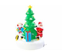 Infactory Sapin de Noël autogonflant rotatif, 150 cm