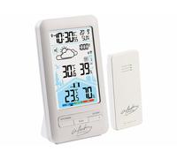 Infactory Station météo FWS-180 avec horloge radio-pilotée, baromètre et capteur extérieur