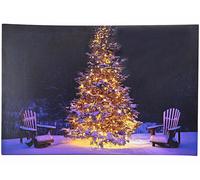 Infactory Tableau lumineux effet flamme "Sapin de Noël"