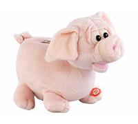 Infactory Tirelire peluche cochon sonore à oreilles animées