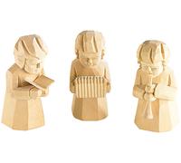 Infactory Trio de figurines en bois sculpté ''Musiciens de Noël''