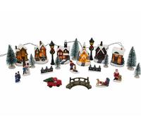 Infactory Village de Noël lumineux à piles 25 pièces