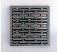 Inferramenta Grille en fonte 20x20 cm pour aération de poêles cheminées barbecue utile comme base de support bois