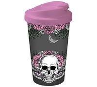 Infinite by Geda Labels 13667 Tasse isotherme en polypropylène Motif tête de mort Gris/rose