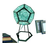 Infinite Dodecahedron Color Art Light - Lampe de planétarium réglable, décor visuel LED 3D, luminaire d'ambiance géométrique, affichage créatif | Éclairage d'ambiance de fête pour bureau d'ordinateur,
