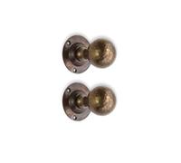 Infinity Decor Lot de 2 poignées de porte rondes style victorien antique martelé, 45 mm, pour portes intérieures et extérieures