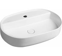Sapho Isvea - Lavabo à poser 60x40 cm, trou pour robinet, blanc mat 10NF65060-2L