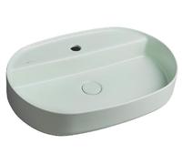 Sapho Isvea - Lavabo à poser 60x40 cm, trou pour robinet, vert menthe 10NF65060-2T