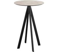 Infinity - Table de bar avec structure noire et plateau en stratifié haute pression Moonstone Ø70 cm (1 pièce)