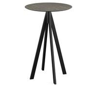 Mange debout Infinity avec piètement noir + plateau HPL Ø70 cm
