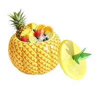 Inflatable Pineapple Large, Ice Bucket, with Lid Beverage Tub, Portable Blow Up Cooler, Floating Tropical Party Supply for Summer Party Outdoor Beach Pool Fishing Camping Picnic Water Wine Beer