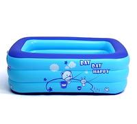 Inflatable Pool Family Swimming Rectangular Paddling Adult Pools Center Garden(120 * 72 * 37cm)