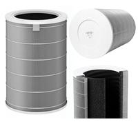 INFLOO - Filtre de Rechange pour Xiaomi Mi Air Purifier, pour 2, pour 2S, pour 3, pour PRO - M8R-FLH HEPA E11 avec Charbon Actif, Élimine Poussière, Pollens, Poils - Puce RFID - Gris