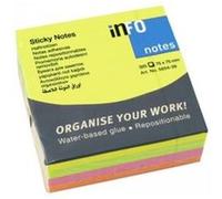 Info notes info notes cube de notes repositionnables 75x75 mm, couleurs noir G